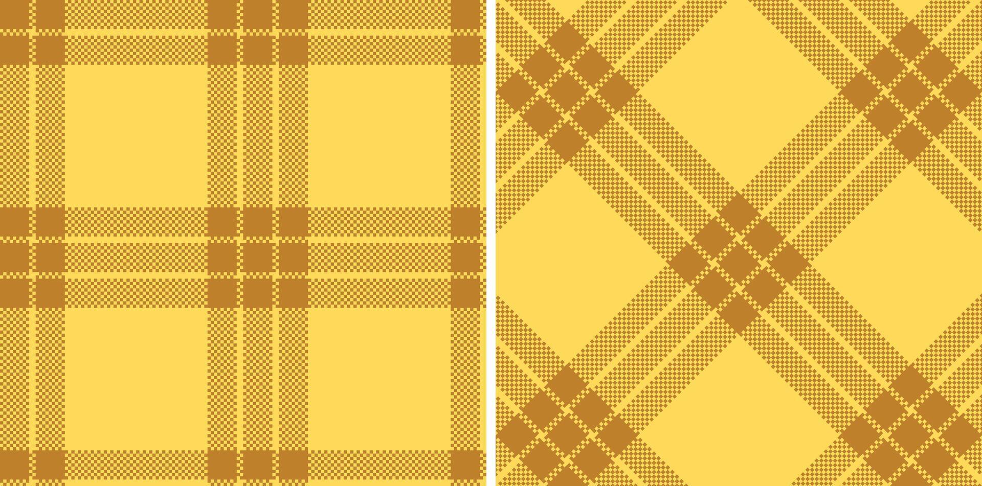 Modern Seamless Madras Plaid in Metallic Golden Brown tones Textile Design vector