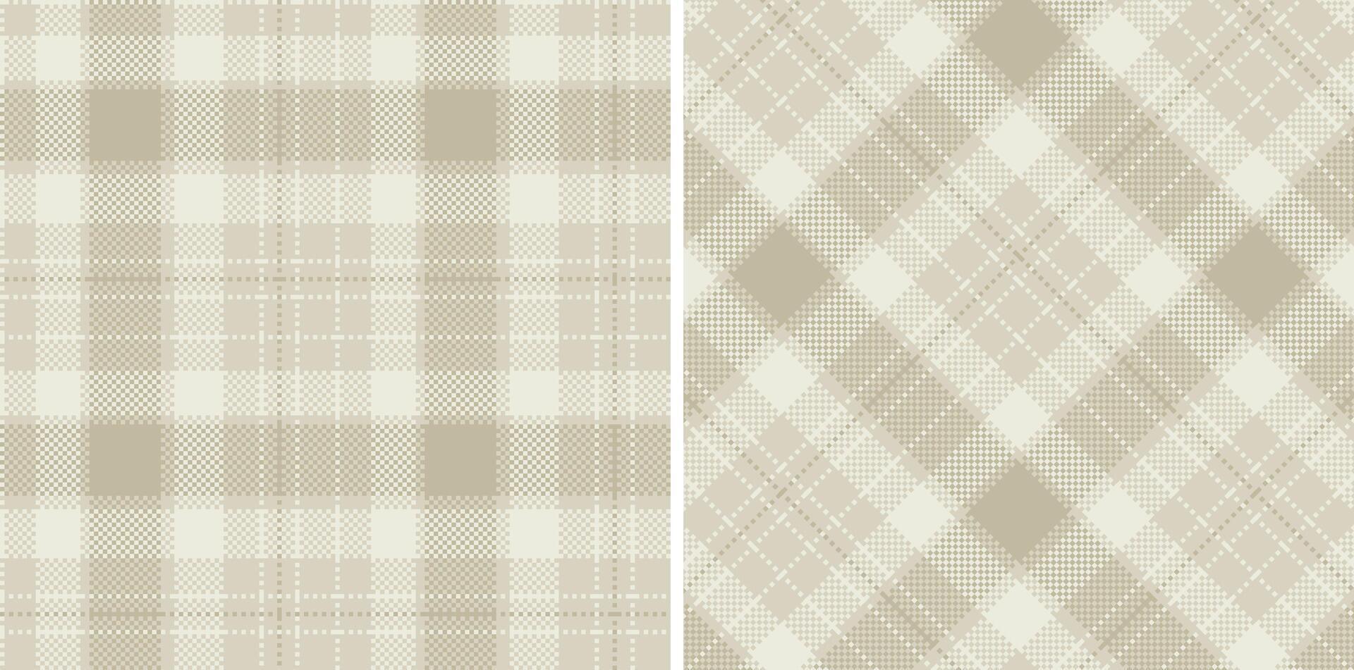 Modern Seamless Madras Plaid in Neon Light Grey tones Textile Design vector