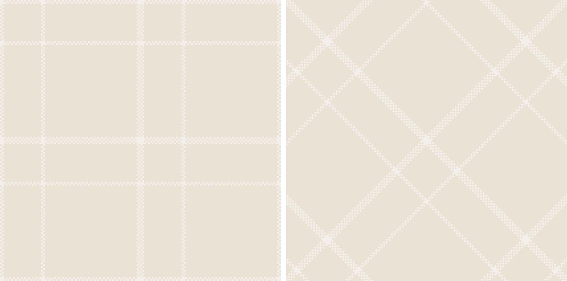 Muted Very Light Pink and Rich Light Grey Seamless Madras Plaid Textile Design vector