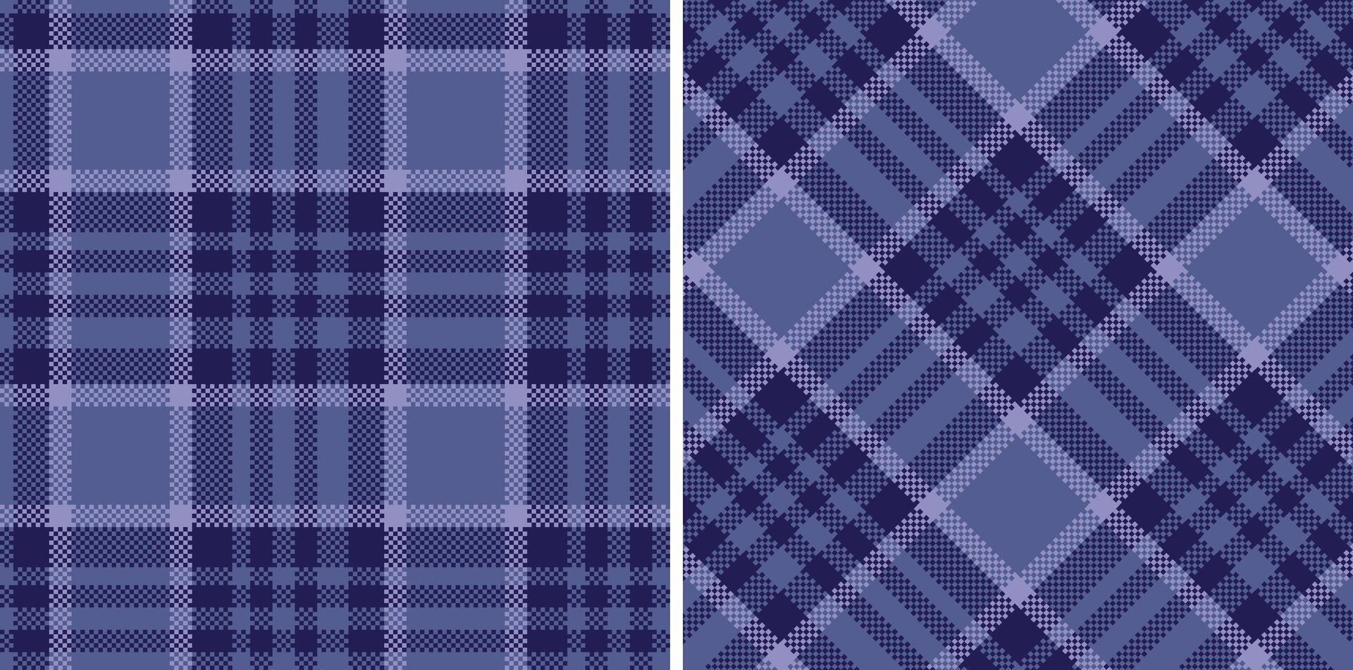 Modern Seamless Madras Plaid in Soft Dusky Blue tones Textile Design vector