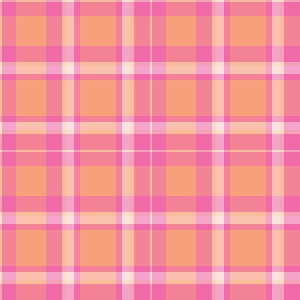 Spring Seamless Checks featuring Rich Bubblegum and Neon Light Peach Background vector