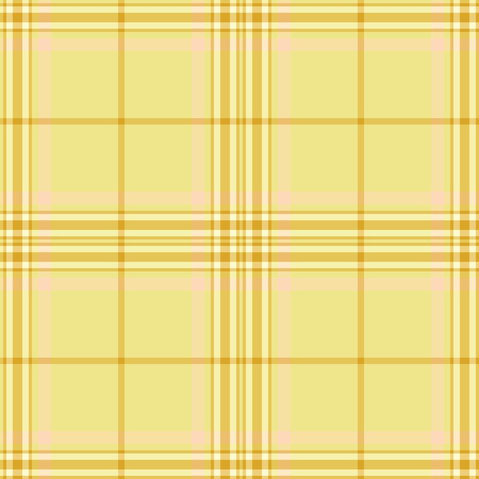 Spring Bright Yellow Ochre and Pale Dark Cream Seamless Checks Background vector