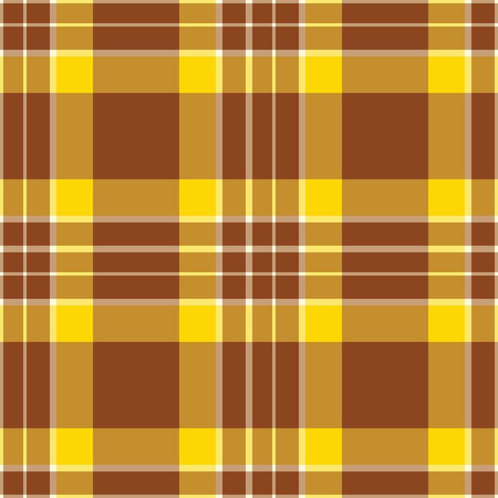 Spring Neon Off White and Bright Warm Brown Seamless Checks Background vector
