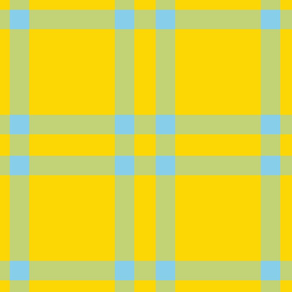 Rich Sunflower Yellow and Neon Light Blue Seamless Checks Background vector