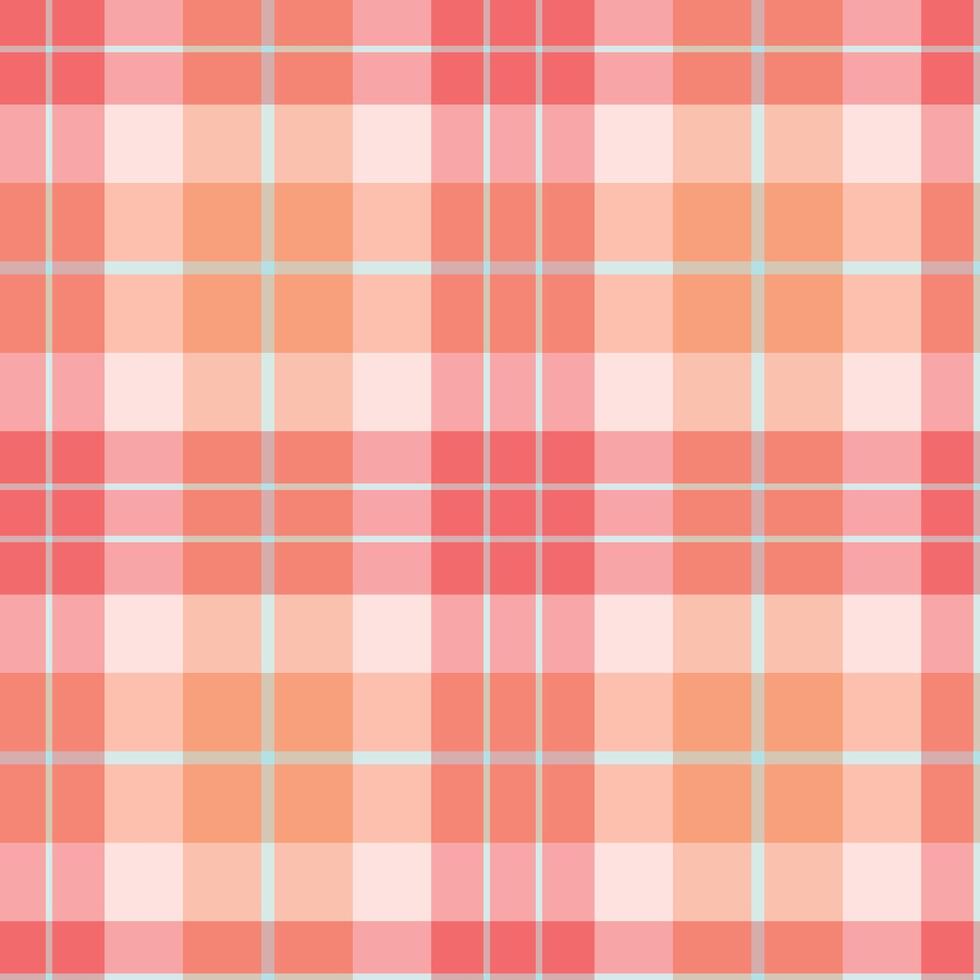 Spring Seamless Checks featuring Vivid Coral Pink and Pastel Pale Sky Blue Background vector