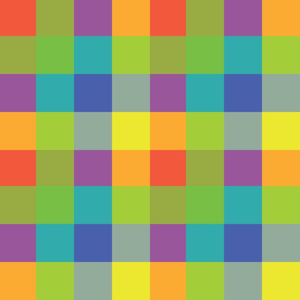 Deep Tomato Seamless Checks with Iridescent Bright Light Green accents Background vector