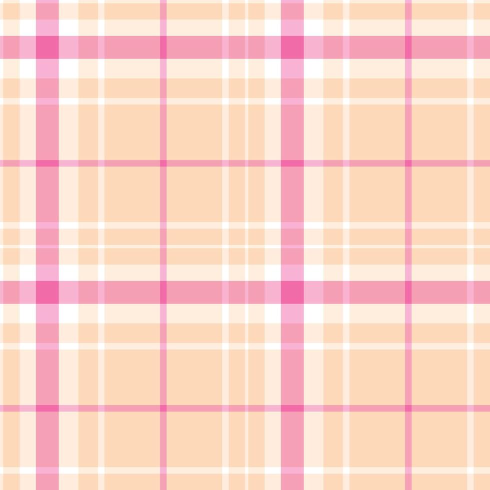 Spring Soft White and Metallic Light Peach Seamless Checks Background vector