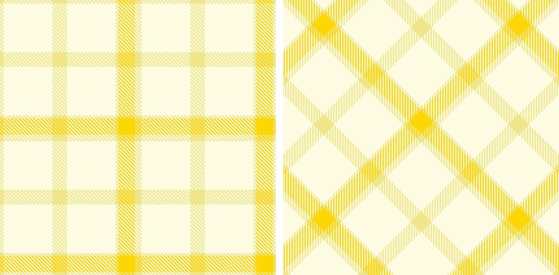 Pale Dark Cream Seamless Tartan with Neon Off White accents Fabric Design vector