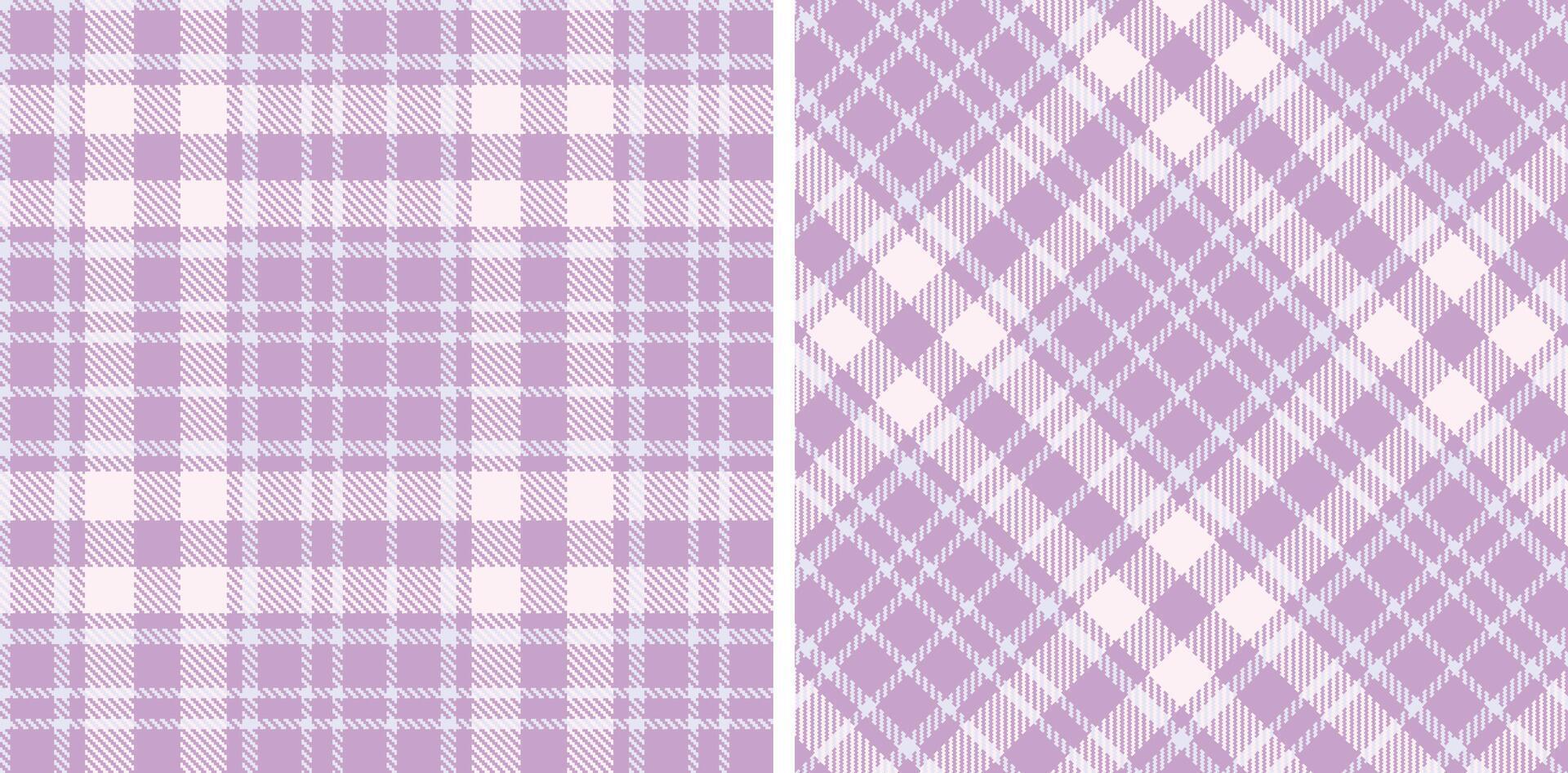 Spring Warm Dusty Lavender and Deep Pale Grey Seamless Tartan Fabric Design vector