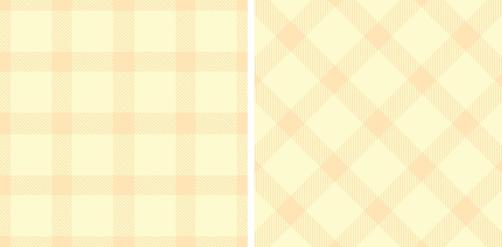 Spring Smoky Pale Peach and Metallic Pale Seamless Tartan Fabric Design vector