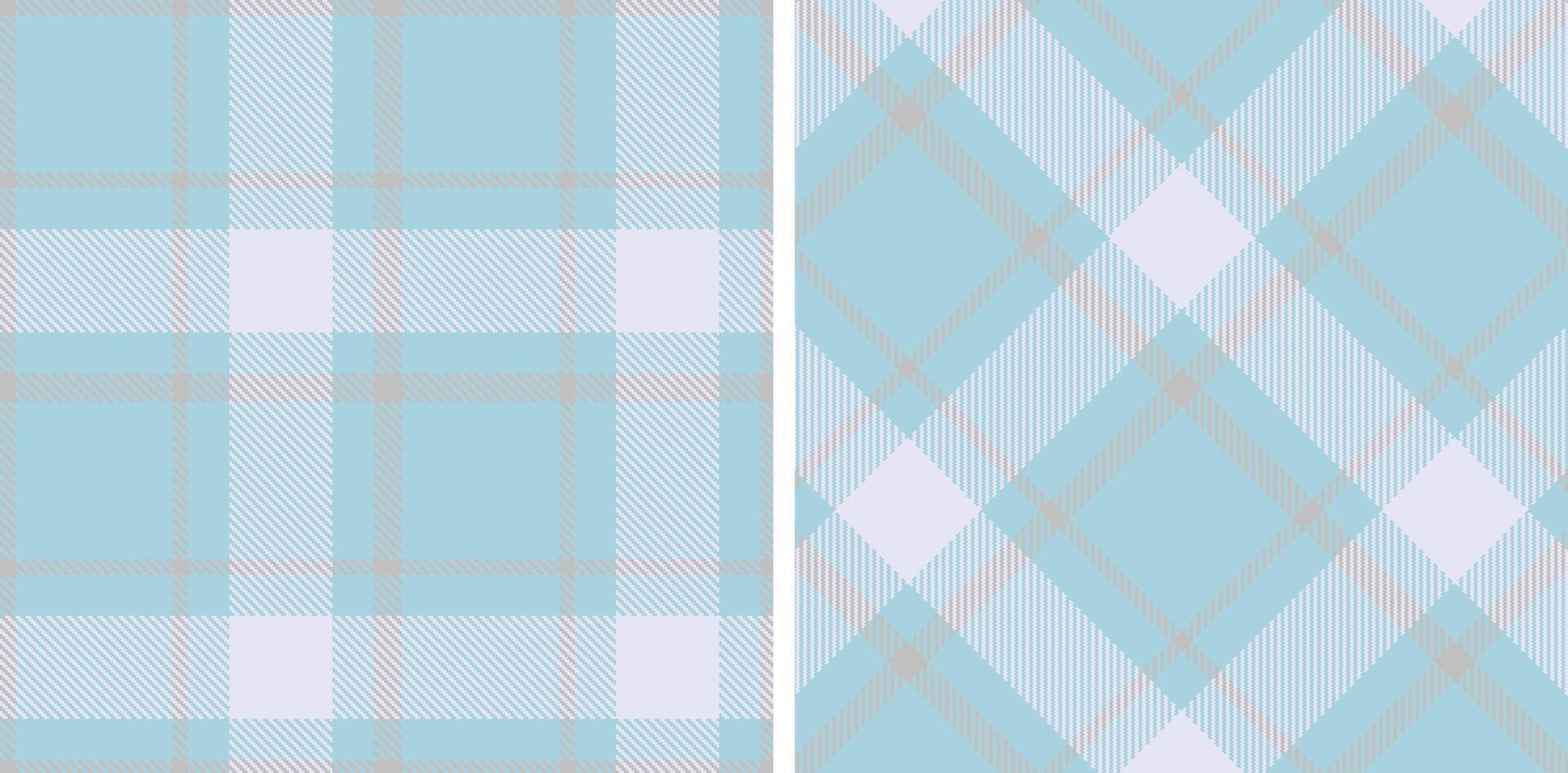 Spring Seamless Tartan featuring Muted Cloudy Blue and Pale Silver Fabric Design vector