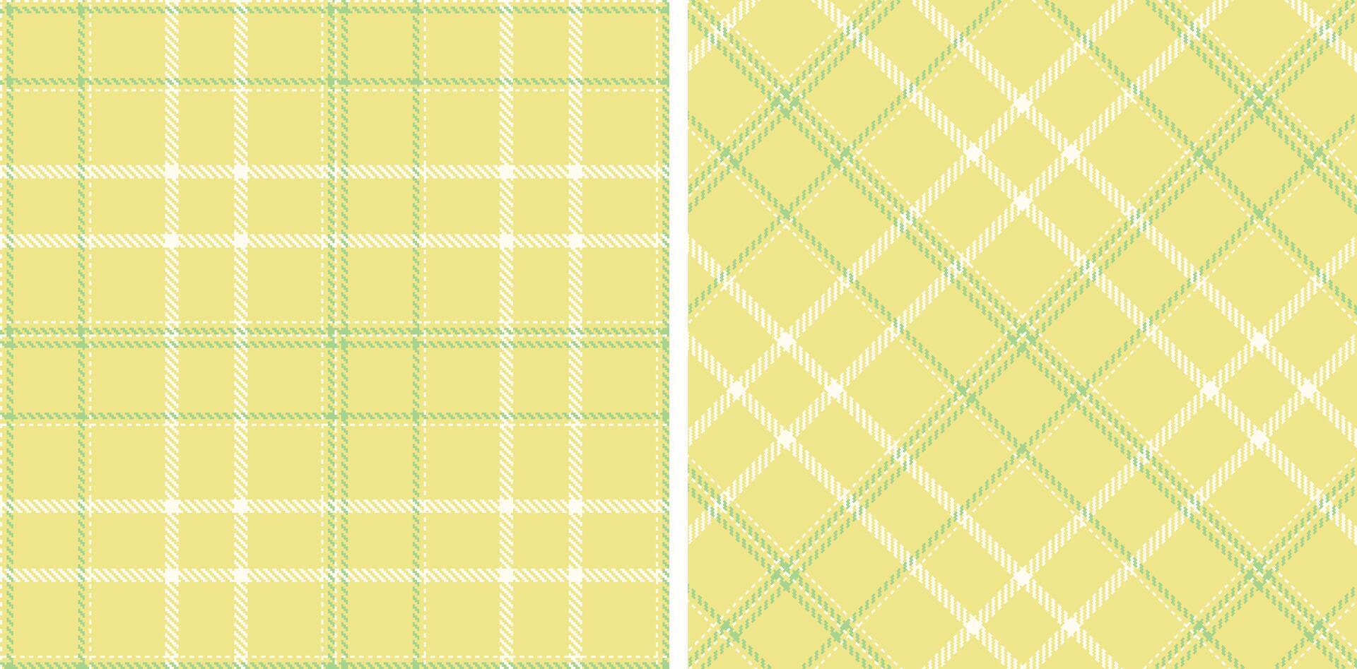 Spring Warm Dark Cream and Soft Very Light Pink Seamless Tartan Fabric Design vector