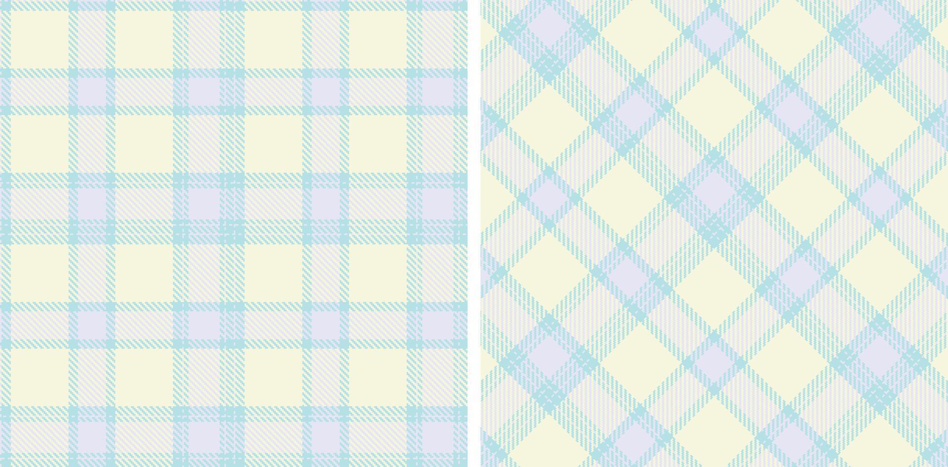 Warm Pale Sky Blue Seamless Tartan with Smoky Pale Grey accents Fabric Design vector