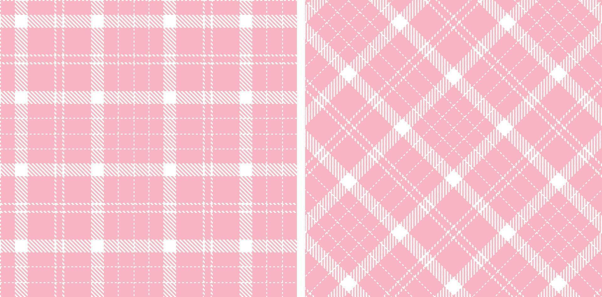 Spring Iridescent White and Neon Soft Pink Seamless Tartan Fabric Design vector