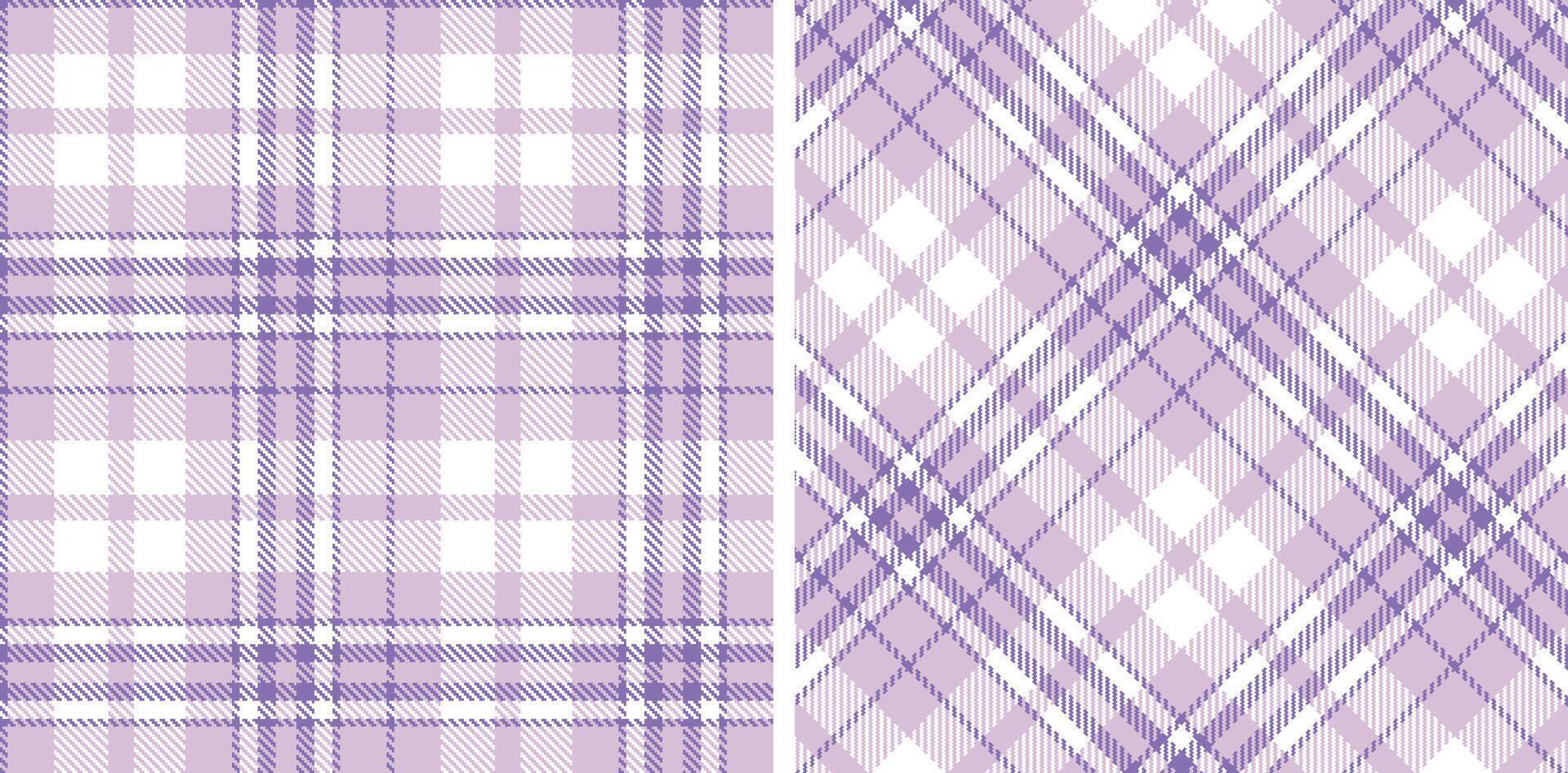 Smoky Amethyst Seamless Tartan with Pale Light Pink accents Fabric Design vector