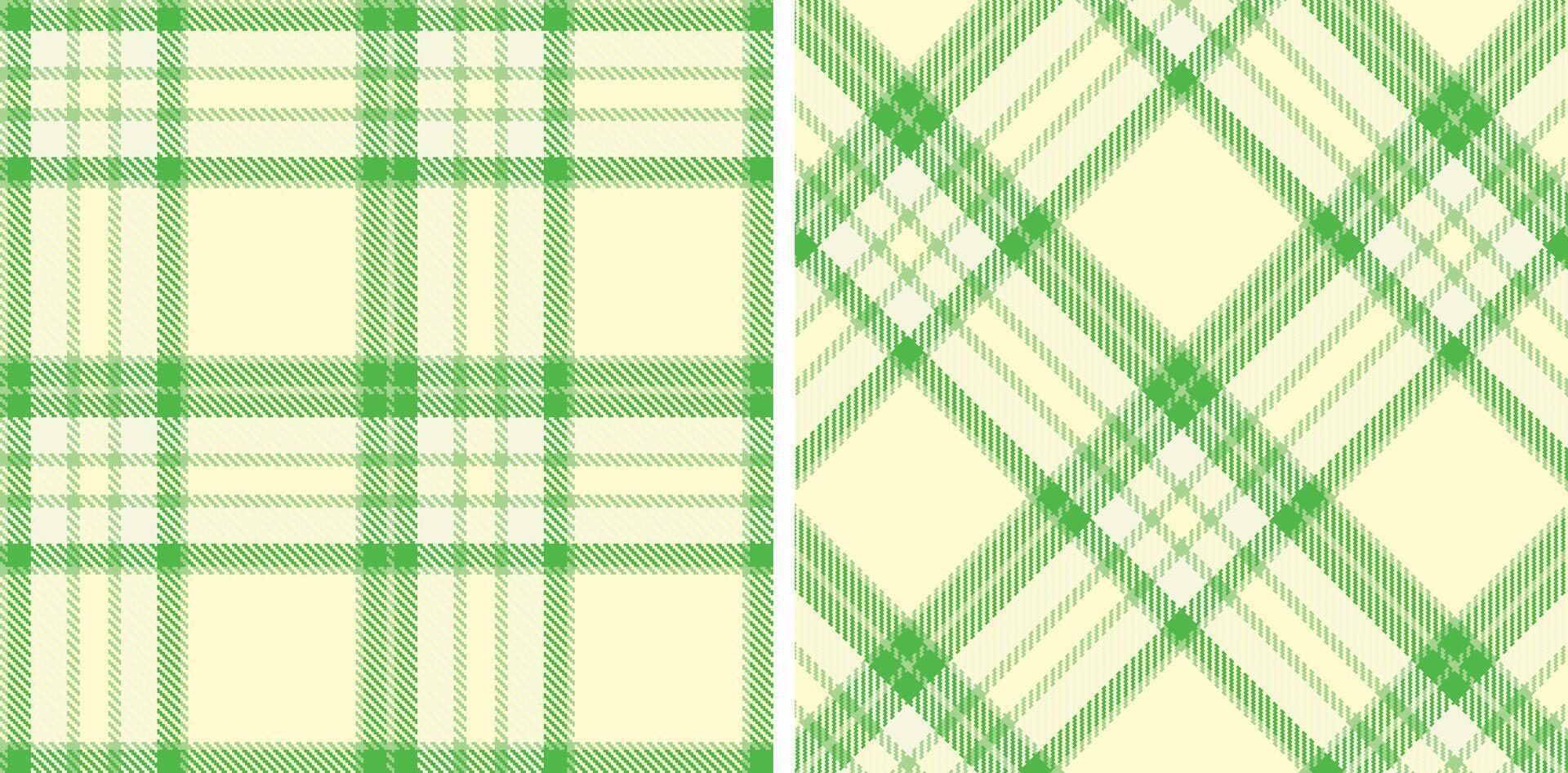 Spring Seamless Tartan featuring Rich Mint Green and Deep Green Fabric Design vector
