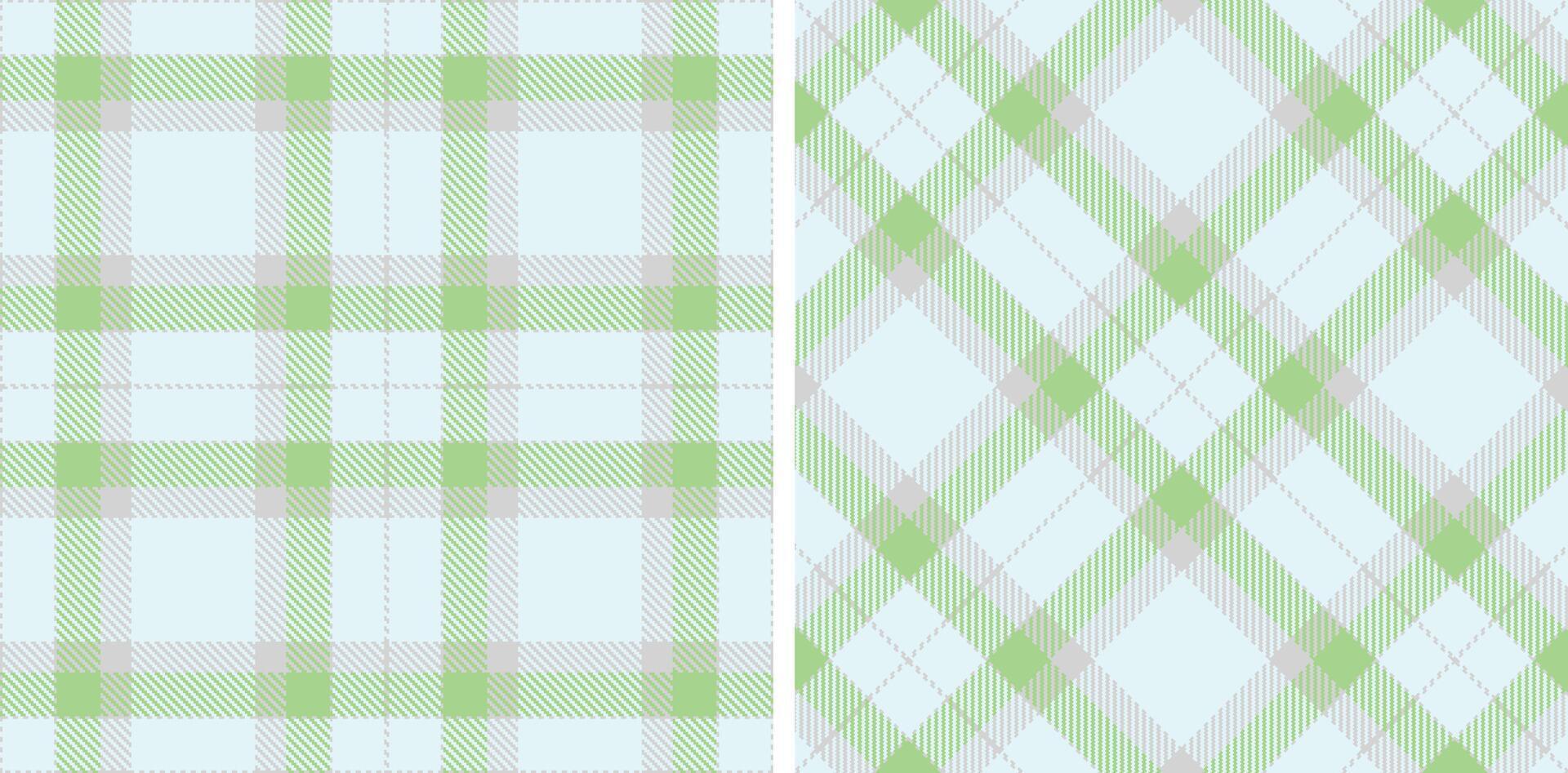 Spring Soft Silver and Soft Ice Blue Seamless Tartan Fabric Design vector