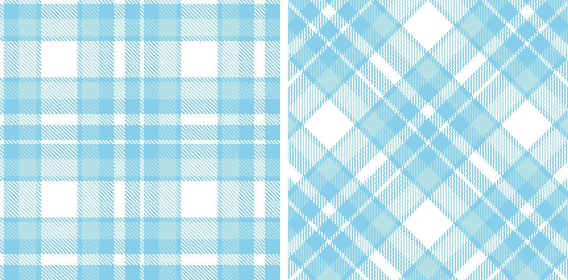 Warm Light Blue Seamless Tartan with Soft Pale Grey accents Fabric Design vector