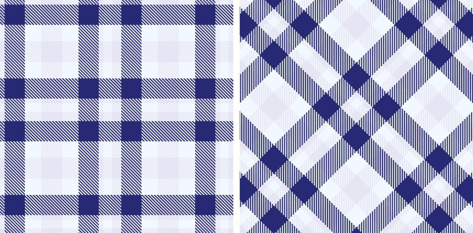 Pale Pale Grey Seamless Tartan with Vivid Royal accents Fabric Design vector
