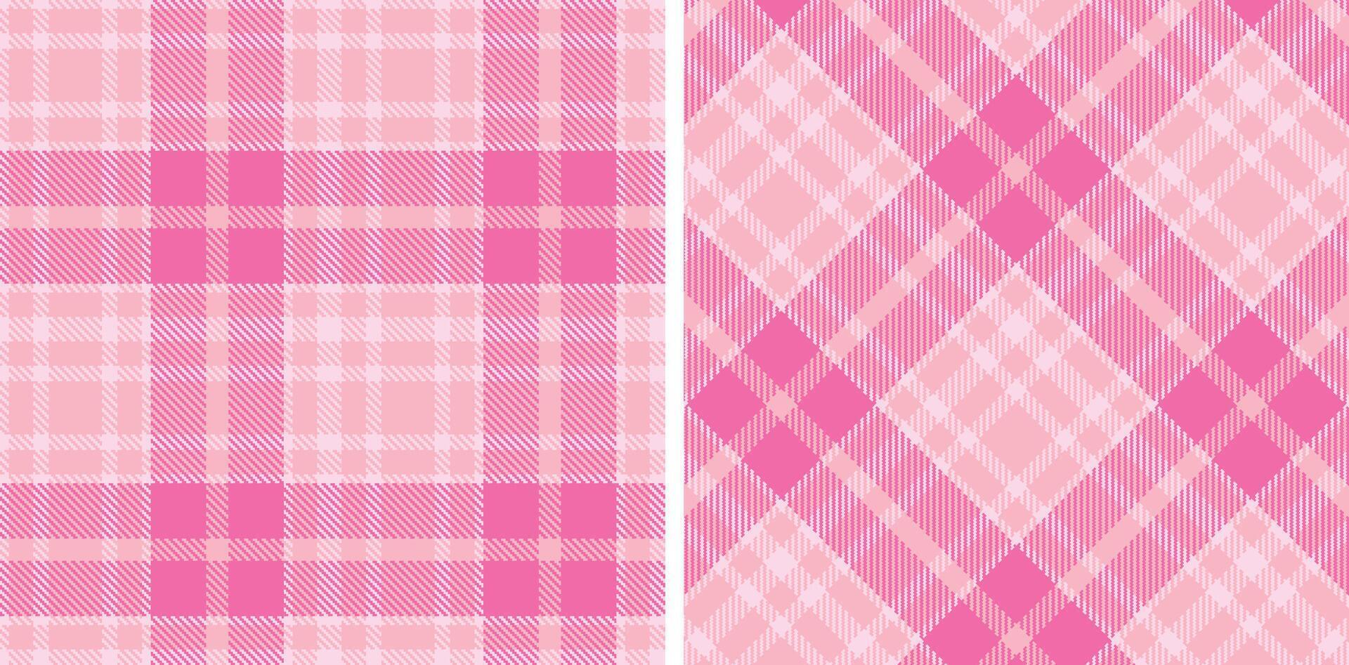 Spring Seamless Tartan featuring Soft Light Pink and Dark Soft Pink Fabric Design vector