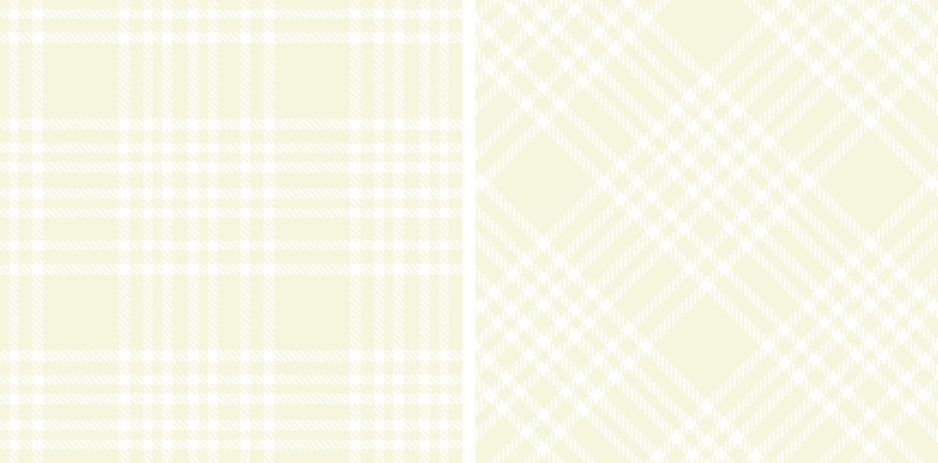 Cool Off White and Smoky White Seamless Tartan Fabric Design vector