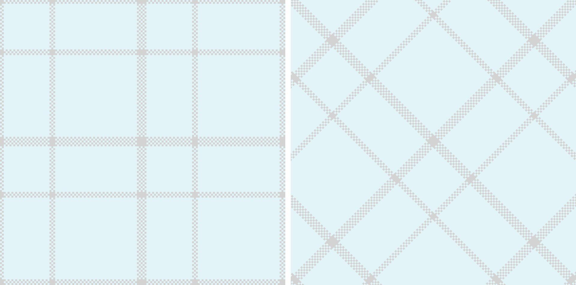 Spring Seamless Madras Plaid featuring Dusty Silver and Iridescent Ice Blue Textile Design vector