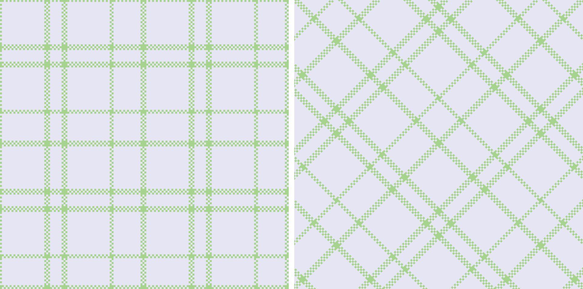 Bright Mint Green Seamless Madras Plaid with Dusty Pale Grey accents Textile Design vector