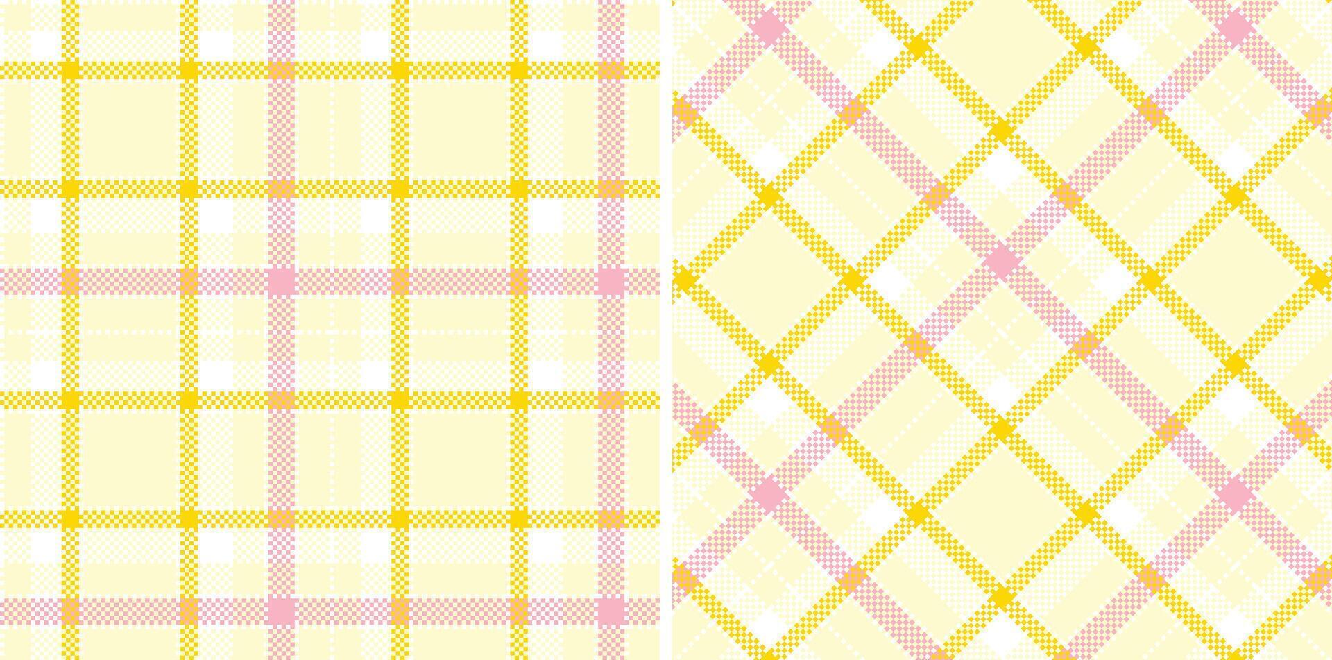 Pastel White Seamless Madras Plaid with Pale Pale accents Textile Design vector