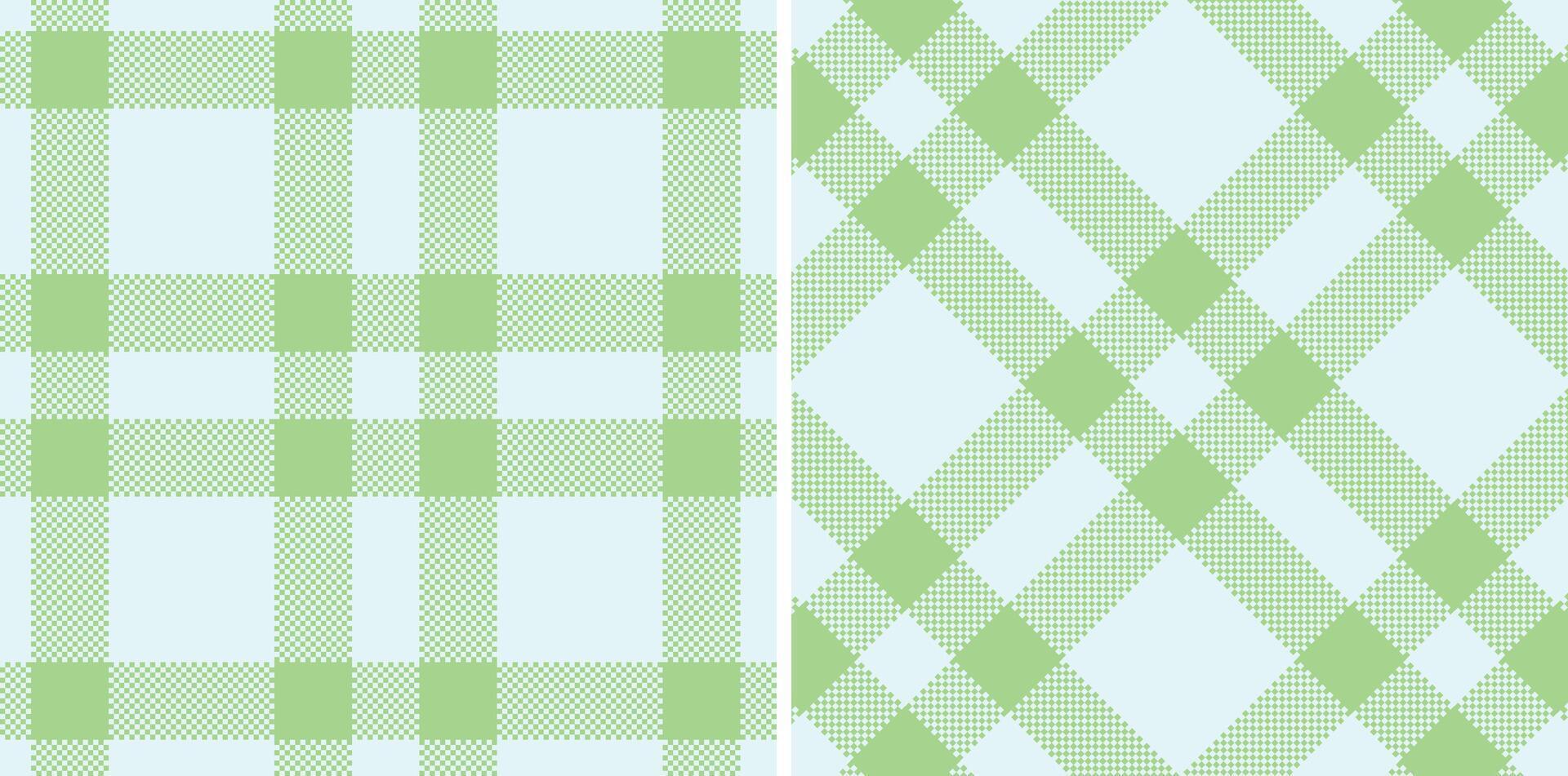 Spring Seamless Madras Plaid featuring Dark Ice Blue and Deep Mint Green Textile Design vector
