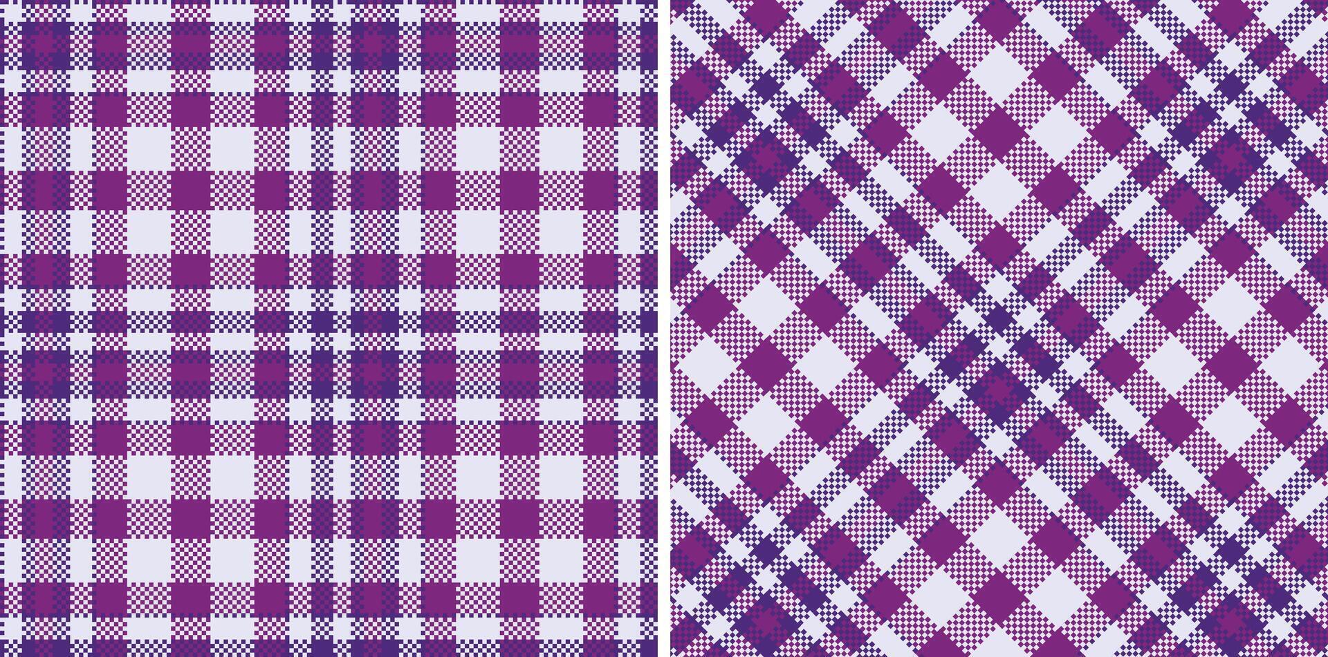 Warm Indigo Seamless Madras Plaid with Light Pale Grey accents Textile Design vector