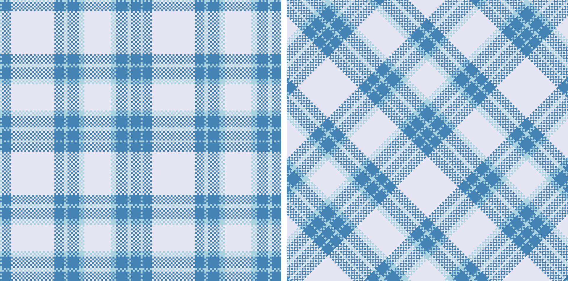 Spring Seamless Madras Plaid featuring Deep Cloudy Blue and Deep Cool Blue Textile Design vector