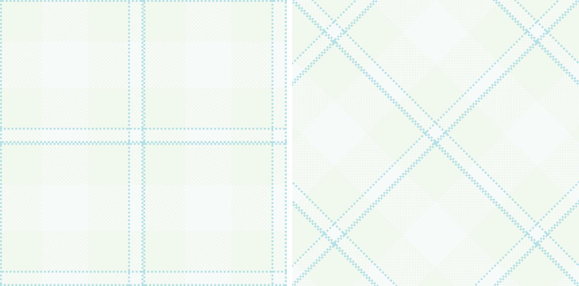 Spring Muted Pale Sky Blue and Vivid Off White Seamless Madras Plaid Textile Design vector