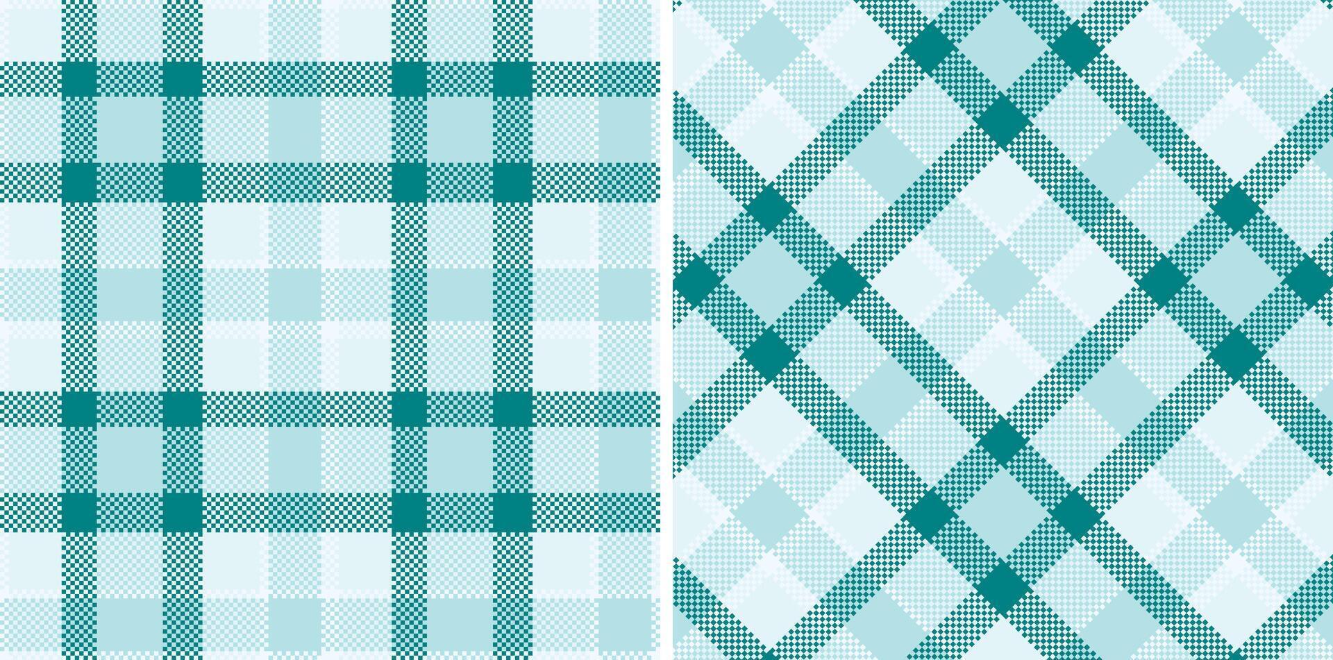 Spring Deep Pale Grey and Light Ice Blue Seamless Madras Plaid Textile Design vector