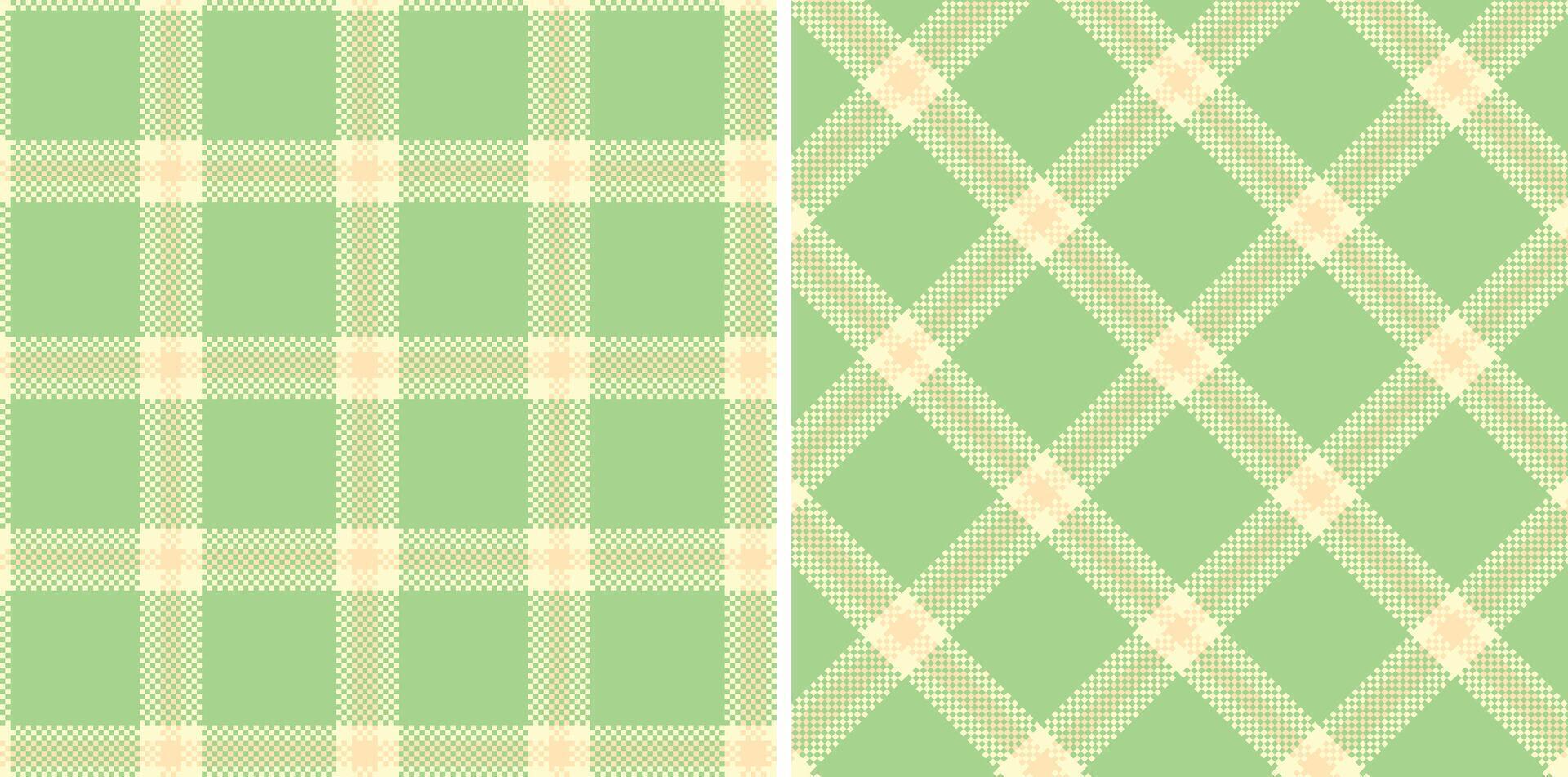 Spring Seamless Madras Plaid featuring Deep Pale and Neon Mint Green Textile Design vector