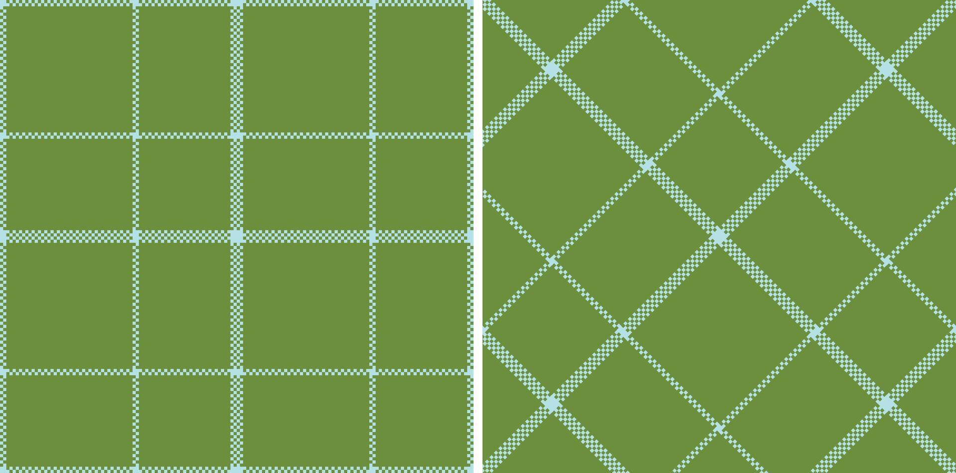Spring Smoky Pale Sky Blue and Dusty Mossy Green Seamless Madras Plaid Textile Design vector