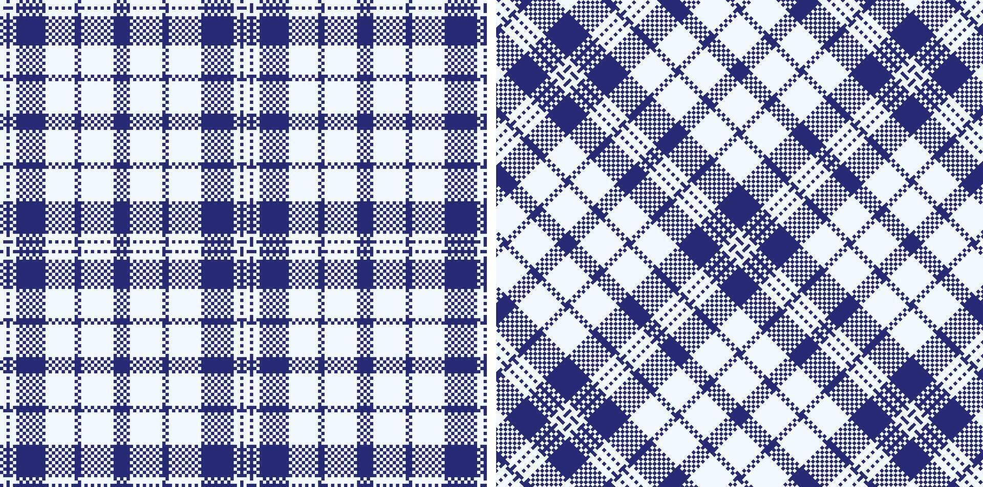 Spring Metallic Pale Grey and Deep Royal Seamless Madras Plaid Textile Design vector