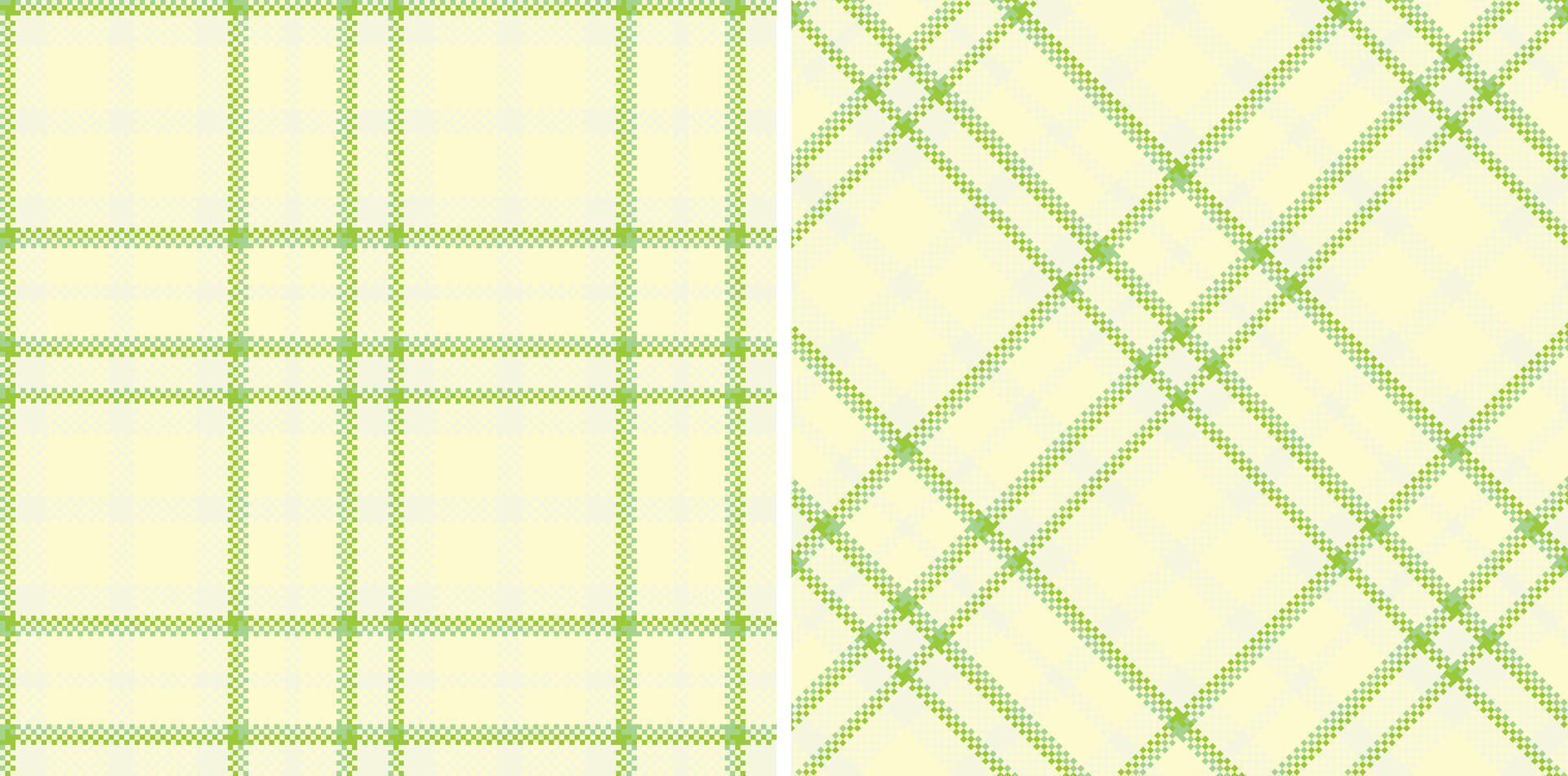 Light Off White Seamless Madras Plaid with Iridescent Pale accents Textile Design vector
