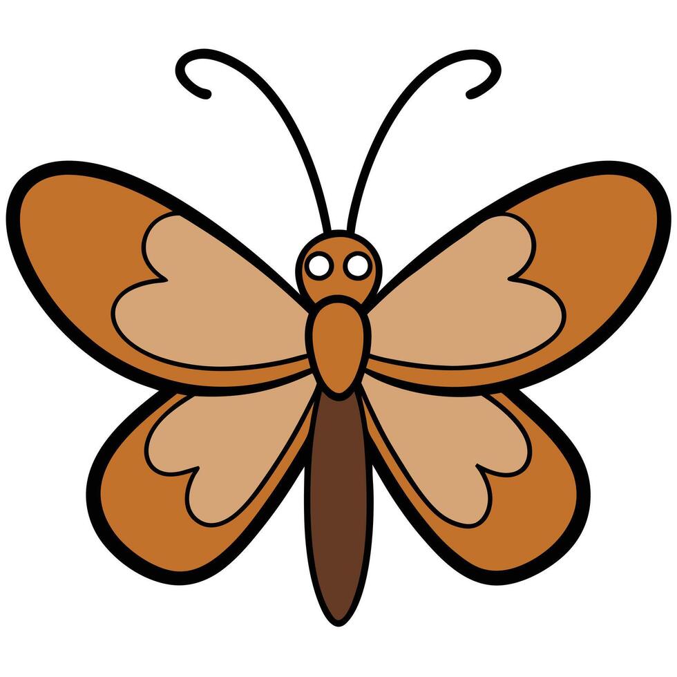 Butterfly Design with Clean Lines and Solid Color Scheme vector