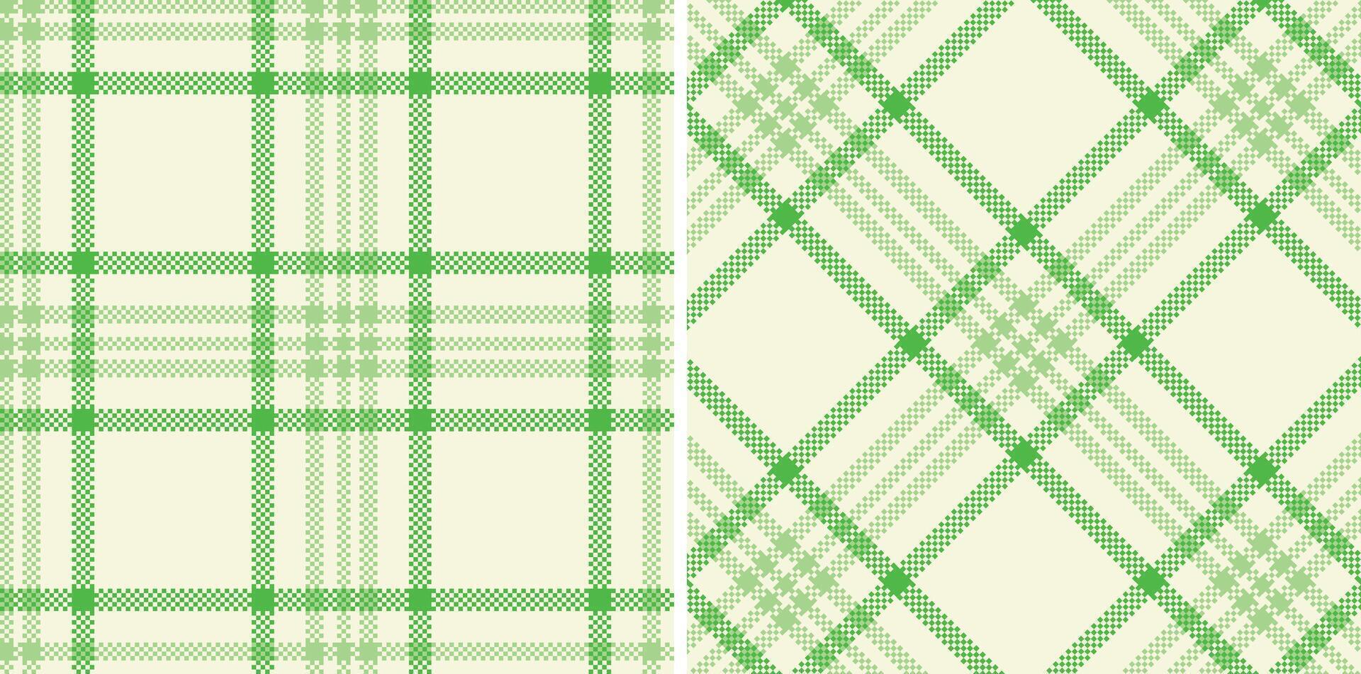 Dark Off White Seamless Madras Plaid with Dusty Mint Green accents Textile Design vector