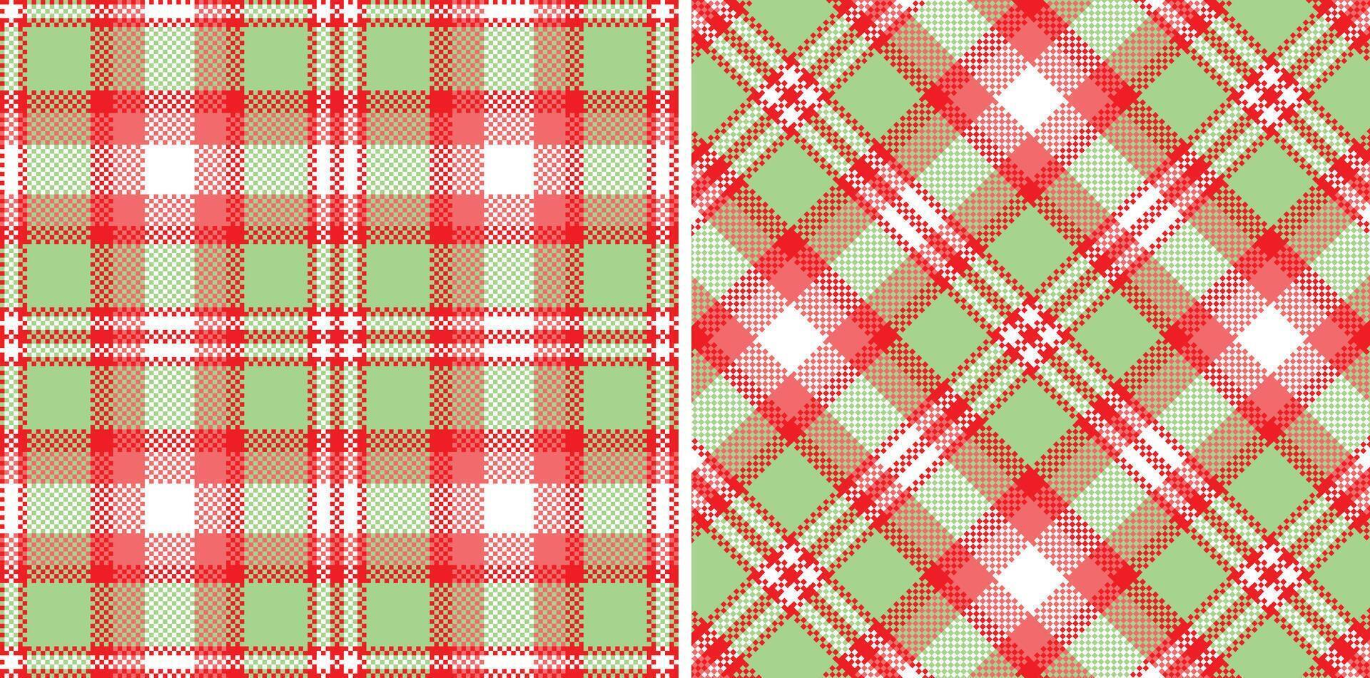 Light Fire Engine Red and Cool White Seamless Madras Plaid Textile Design vector