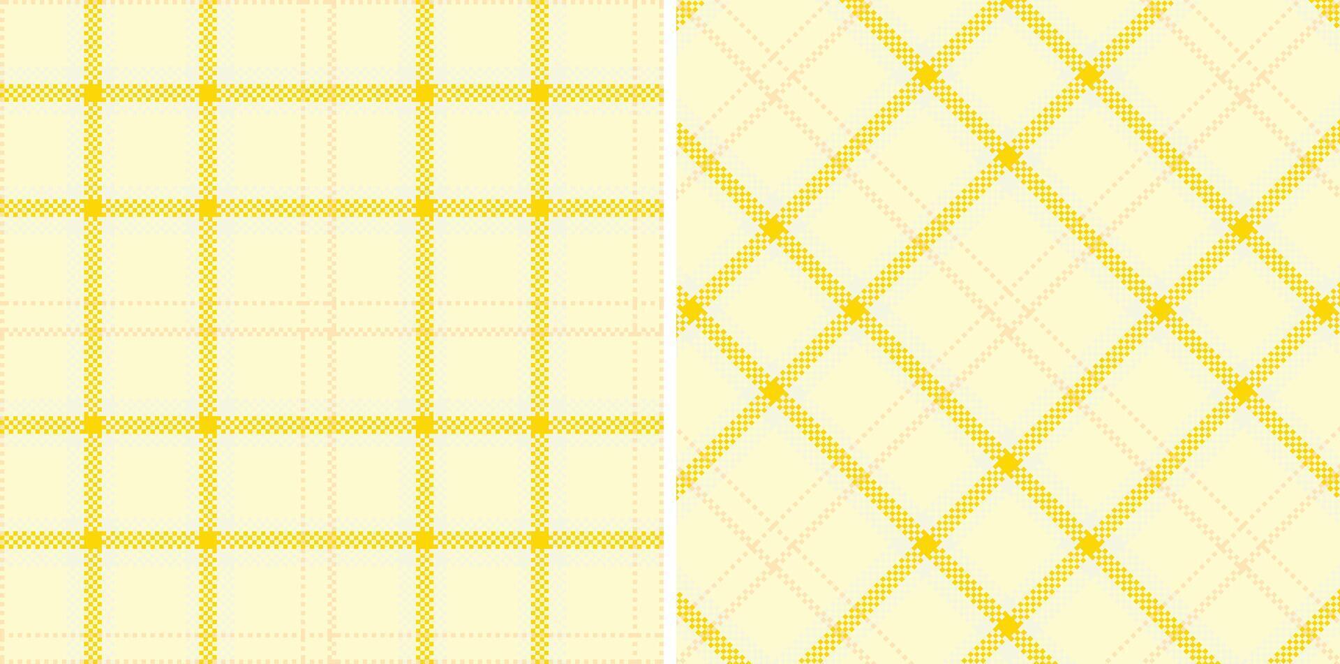 Spring Seamless Madras Plaid featuring Neon Pale and Muted Off White Textile Design vector