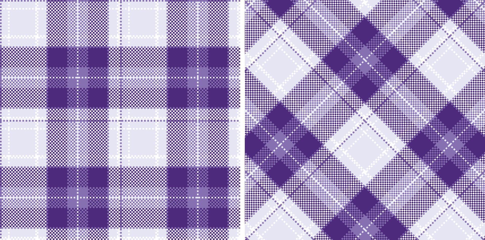 Spring Seamless Madras Plaid featuring Pastel Amethyst and Pale Pale Grey Textile Design vector