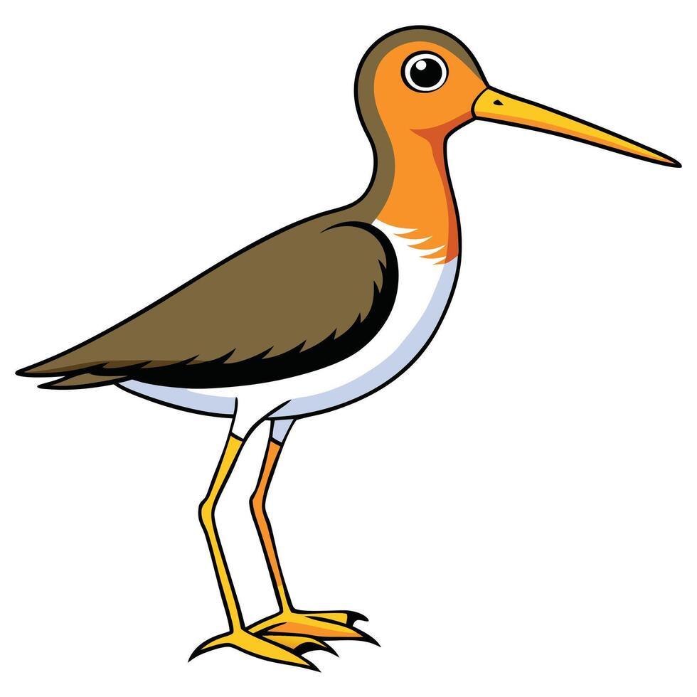 Simple Bird Illustration in Flat Style with Bright Colors vector