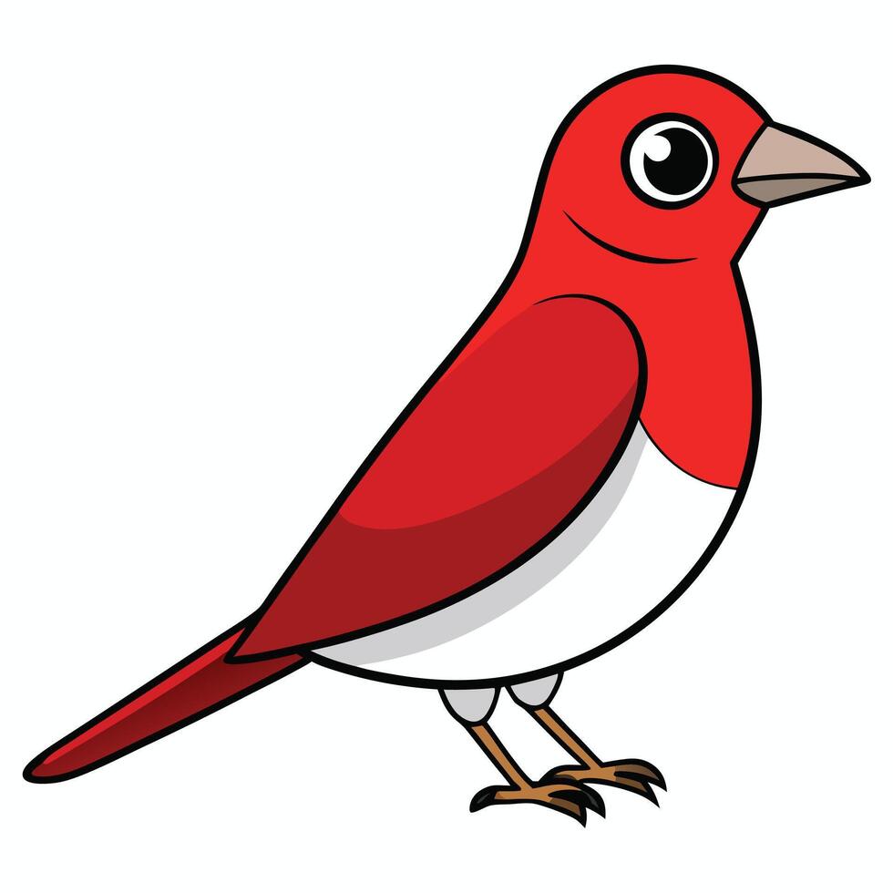 Retro Bird Icon in Flat Design with Solid Color Scheme vector