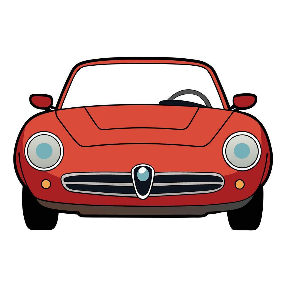 Solid Color Design of a Car in Urban Style vector