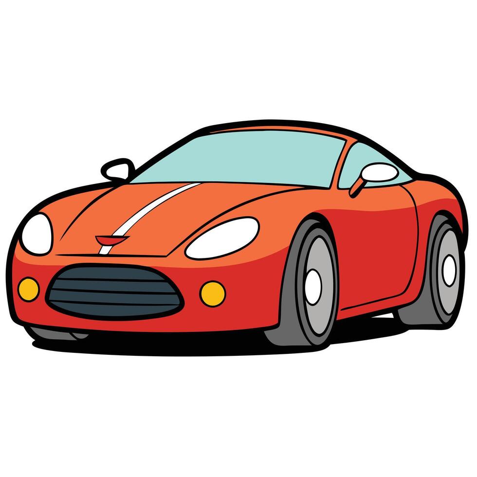 Car Icon with Solid Color Design vector