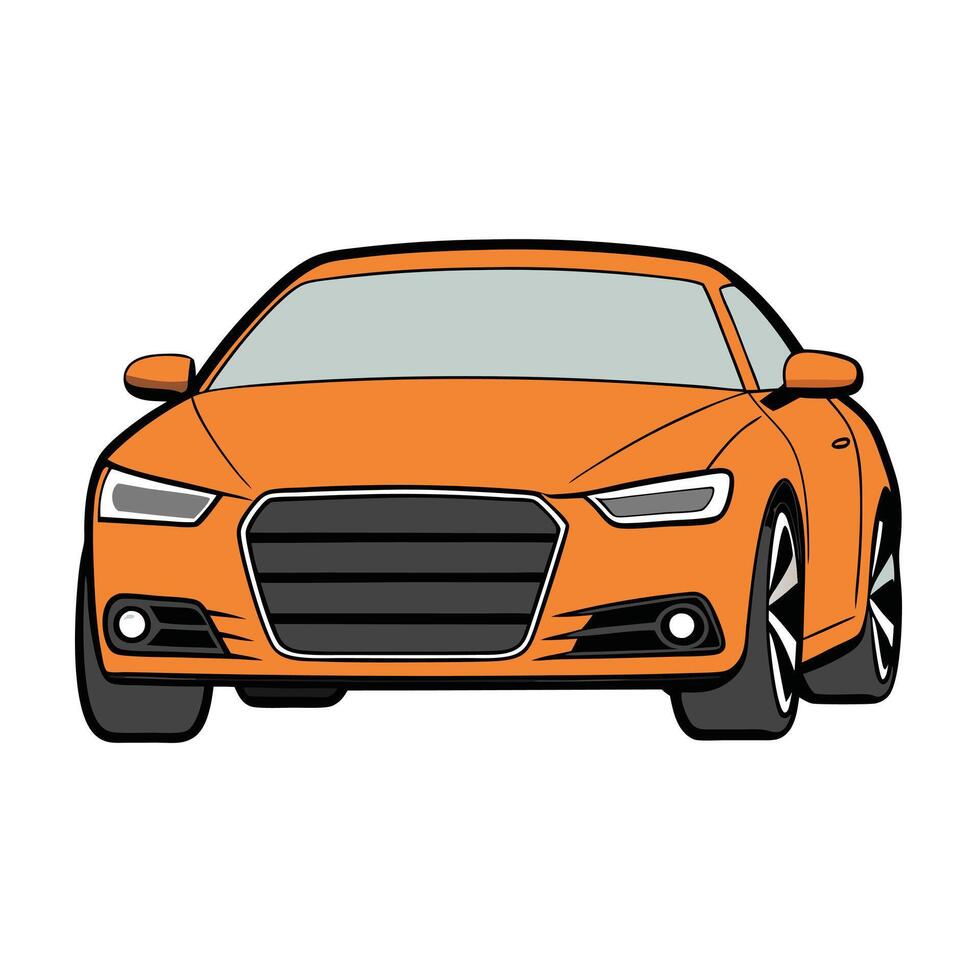 Clean Design of a Car with Solid Color Scheme vector