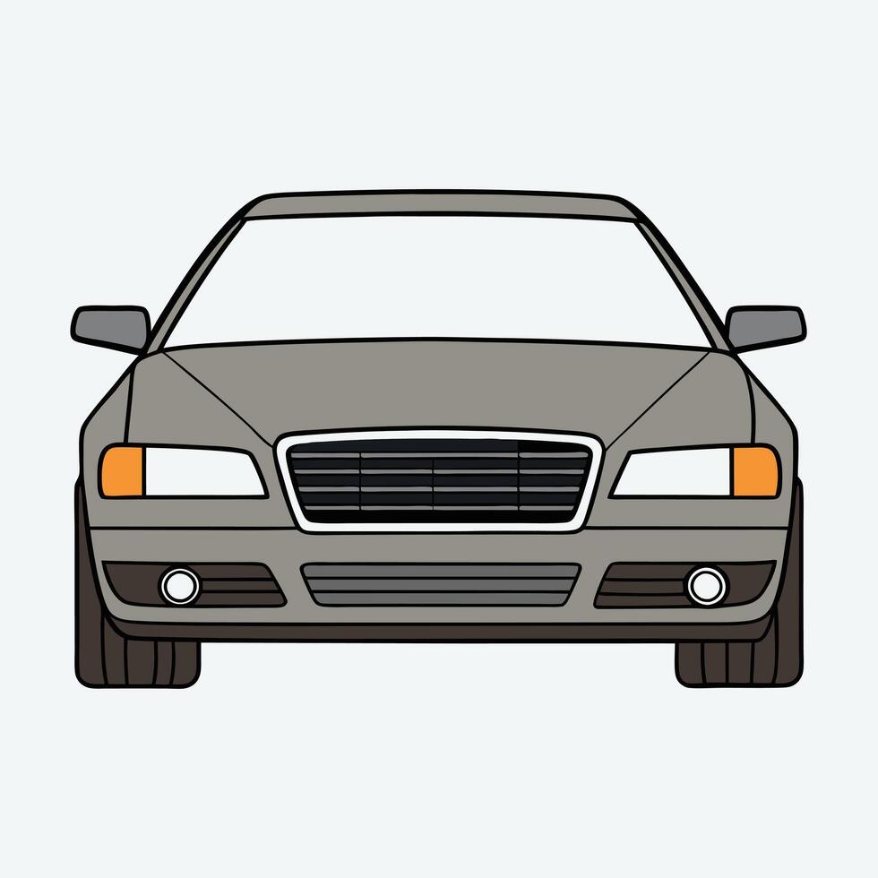 Design of a Car with Solid Colors for Marketing vector