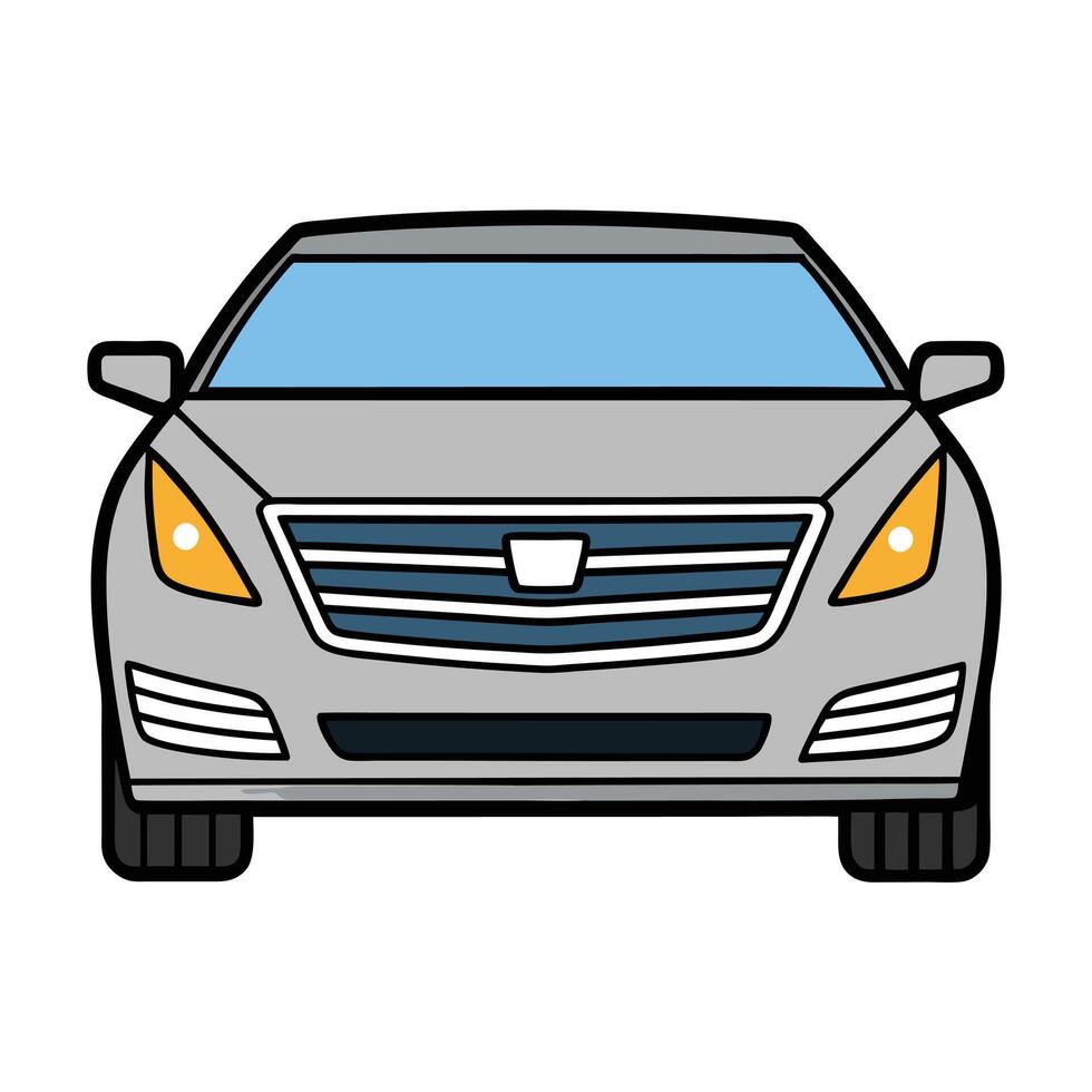 Stylish Flat Car Design with White Background vector