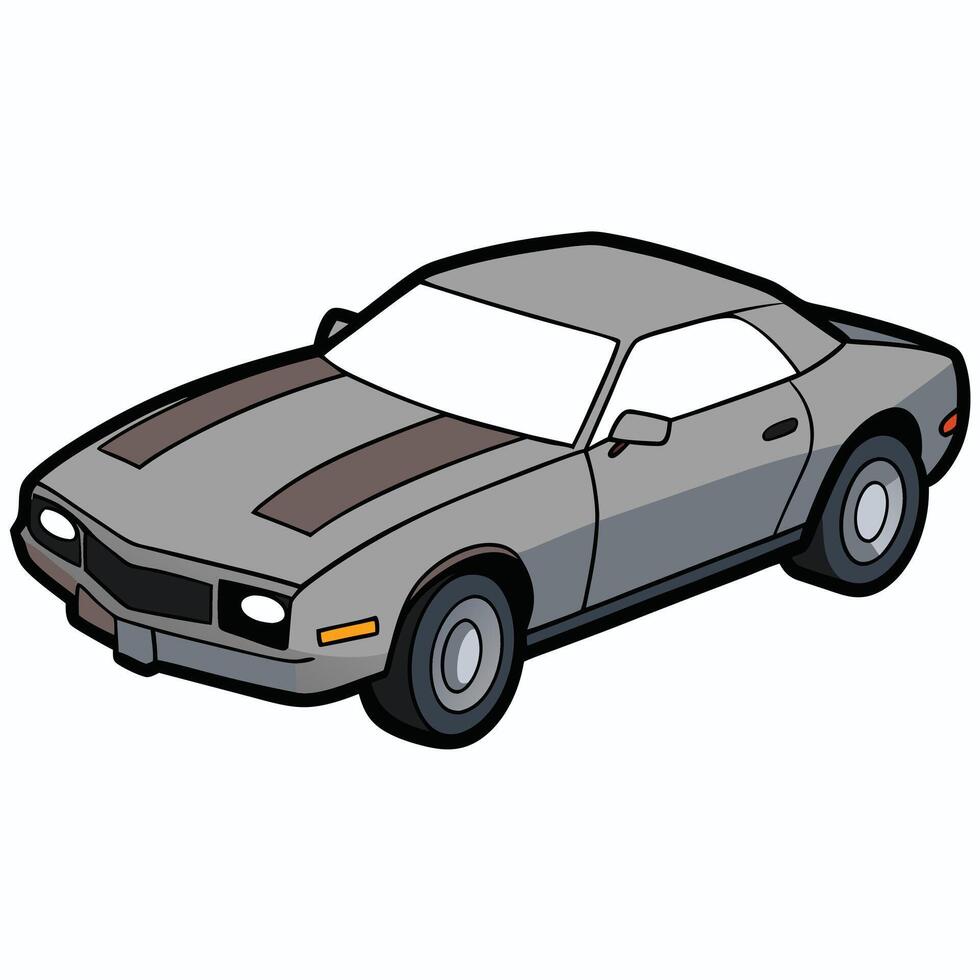 Simple Luxury SUV Art with Flat Color Design vector